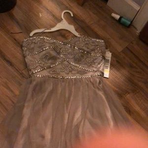 Short strapless dress